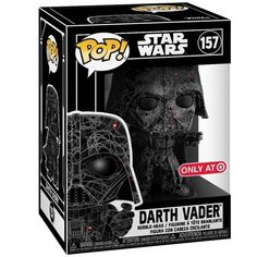 the star wars darth vader pop vinyl figure is shown in its packaging box