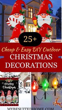 Christmas Walkway Ideas Diy, Diy Outdoor Gingerbread Decorations, Diy Christmas Decor Outdoor, Easy Diy Outdoor Christmas Decorations, Diy Outdoor Christmas Decorations, Diy Christmas Yard Decorations, Joy Decorations