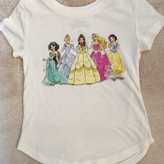 Brand New, Never Worn Disney Princesses Shirt Size 3t Disney Shirts For Kids, Cute Disney Shirts, Disney Princess Shirts, Princess Shirt, Disney Shirts, Disney Princesses, Cute Disney, Shirt Color, Kids Shirts