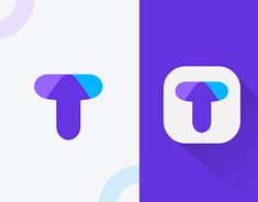 the letter t is shown in two different colors