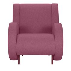 a pink chair on a white background