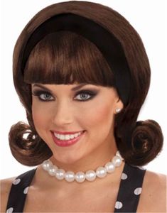 Image result for 50's flip hairstyle 1950’s Costume, 1950s Costume, 50s Costume, 1960s Hair, Brown Socks, Full Bangs, Bow Fashion, Sock Hop