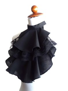 Larp, Rococo, Black Cotton, Ruffles