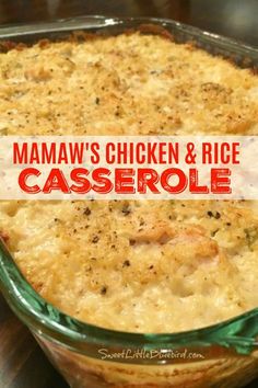 Favorite Casseroles, Yummy Casseroles, Chicken And Rice, Rice Casserole, Think Food