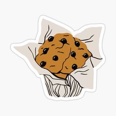 two chocolate chip cookies sticker