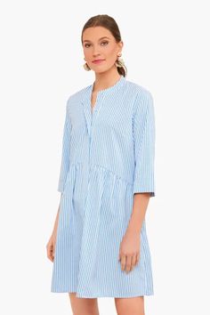 Blue Stripe Royal Shirt Dress | Tuckernuck Blue And White Striped Shirt Dress, Summer Boat, Blue And White Striped Shirt, Taffeta Dress, Striped Shirt Dress, Low Low, Dressy Dresses