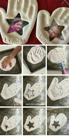 how to make hand and foot prints out of flour on a baking sheet with dough