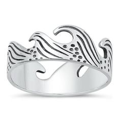 Fashion Wave Ring .925 Beach Oxidized Sterling Silver Band Jewelry Female Male Unisex Size 9 All our silver jewelry is crafted from .925 silver also commonly referred to as sterling silver. Sterling silver is the standard for beautiful high-quality silver jewelry and cannot be replicated by lower priced silver plated jewelry. It is 92.5% pure silver, mixed with alloys to add strength and durability to stand the test of time. Keep your fine jewelry shiny and elegant by storing it properly. Jewelr Wave Ring, Female Male, Band Jewelry, Silver Plated Jewelry, Oxidized Sterling Silver, Sterling Silver Bands, Pure Silver, Silver Band, Plastic Bag