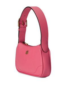 Designer Pink Shoulder Bag With Logo Hardware, Pink Shoulder Bag With Logo Hardware For Everyday Use, Trendy Pink Bags With Logo Hardware, Pink Leather Bag With Logo Hardware, Designer Pink Baguette Bag With Removable Pouch, Pink Formal Bag With Logo Hardware, Formal Pink Bag With Logo Hardware, Trendy Pink Shoulder Bag With Logo Hardware, Designer Pink Baguette Shoulder Bag