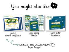 three different types of business cards with the words,'you might also like '