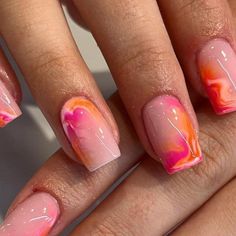 S Nails, Summery Nails, Acrylic Nails Coffin Short, Short Acrylic Nails Designs, Square Acrylic Nails, Dream Nails