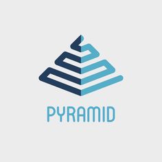 the logo for pyramid, which is designed to look like a stack of stacked books