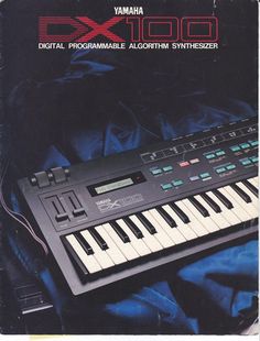 an electronic keyboard with the words yamaha ex - 100 on it's cover page