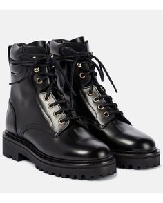 Isabel Marant Campa Leather Ankle Boots in Black | Lyst All Black Fashion, Leather Combat Boots, Danner Mountain Light Boot, Leather Items, Dr. Martens Boots, Leather Ankle Boots, Isabel Marant, Leather Fashion, Cow Leather