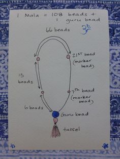 make a mala except use modern western items for the beads  Mala - Basic Layout for the beads Mala Bracelet, A Necklace