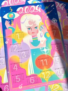 an image of a magazine cover with numbers and zodiac signs on the front, as well as astrological numerals