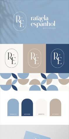 the logo and business card design for an interior decorating company, with different colors