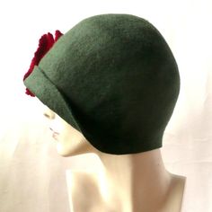 Green Felted Hats felt hats Cloche Hat Flapper 1920 Hat Green | Etsy Brimmed Felt Hat For Winter, Winter Brimmed Felt Hat, One Size, Winter Felt Hat One Size, Winter Felt Hat, One Size Fits Most, Winter Felt Hat One Size Fits Most, Solid Winter Felt Hat, Solid Color Felt Hat For Winter, Winter Felt Beanie Hat, Fitted Wool Cap