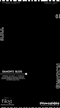 a black and white poster with the words, diamonds blog written in bold font on it