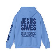 Jesus Saves Hoodie - Acts 4:12 Bible Verse Christian Hoodie – Joyous Expression Jesus Is The Light, Acts 4 12, John 8 12, John 8, Light Of Christ, Uplifting Gifts, Christian Hoodies, Biblical Verses, Saved By Grace