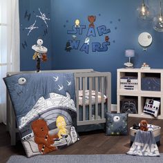 Star Wars Millennium Falcon 3-Piece Crib Bedding Set by Lambs & Ivy Star Wars Nursery, Toddler Sheets, Lambs & Ivy, Baby Crib Bedding Sets, Stars Wall Decor, Baby Crib Bedding, Baby Crib Mobile, Baby Bedding Sets, Nursery Crib