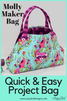 the quick and easy project bag sewing pattern