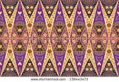 an abstract, colorful and ornate design