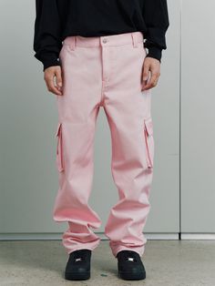 Editor's notesPLASTIC PRODUCT's cargo pants have a casual and unique design with a light pink fabric with a subtle design point of pink embroidery on the left cargo pocket.- Simple design with embroidery detail- Button and zipper closure- Side and cargo pockets- Comfortable fitMeasurements(in.)S / M / L- Waist: 14.56 in. / 15.35 in. / 16.14 in.- Thigh: 10.63 in. / 11.02 in. / 11.42 in.- Hem: 8.46 in. / 8.66 in. / .86 in.- Length: 41.34 in. / 41.73 in. / 42.13 in.Composition & Care- 100% Cott Pink Utility Cargo Pants For Streetwear, Pink Utility Pants For Streetwear, Pink Cargo Pants For Streetwear, Pink Utility Cargo Pants, Pink Utility Cargo Pants With Pockets, Pink Utility Cargo Jeans With Side Pockets, Pink Parachute Pants With Cargo Pockets For Streetwear, Pink Parachute Pants With Pockets For Streetwear, Pink Straight Leg Parachute Pants For Streetwear