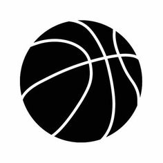 a black and white basketball ball with lines on the side, isolated against a white background