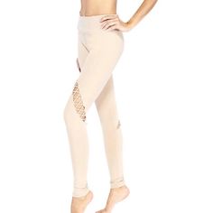 Brand New With Tags. Soft Nylon Fabric. Nude Color. Cross-Cross Detail Twisted Wrap-Around. High Waist And Stays In Place Without Slipping Down High Stretch Beige Yoga Pants For Workout, Beige High Stretch Yoga Pants For Workout, Beige Stretch Yoga Pants, Beige High-stretch Yoga Pants For Workout, Beige Stretch Yoga Pants Athleisure, Beige Stretch Yoga Pants Athleisure Style, High Stretch Beige Leggings For Yoga, Beige Stretch Leggings For Gym, Tight Beige Yoga Leggings