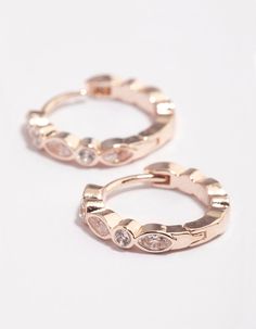 These rose-gold toned, diamante row huggie hoop earrings are designed to hug your earlobe for a minimalist look. Featuring delicate diamantes and a row design, these earrings are perfect for every occasion. | Lovisa Rose Gold Diamante Row Huggie Earrings Huggie Earrings, Huggie Hoop Earrings, Pearl Stud Earrings, Rose Earrings, Favorite Rings, Rose Gold Earrings, Pearl Studs, Huggies Earrings, Ring Necklace