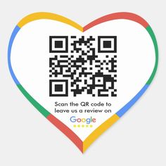 Google Review Link QR Code Heart Sticker  Zazzle Google Review, Business Stickers, Google Reviews, Heart Stickers, Sticker Labels, Note Pad, Wedding Stationery, Party Invitations