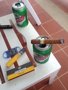 Cuban Cohiba Siglo I and a couple of Cuban Cristal beers....... Cuban Cigars Havana Cuba, Latin Aesthetic, Book Cover Page Design, Island Gyal, Beer Snacks, Vacation Pics, Book Cover Page