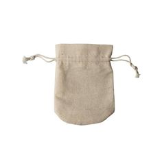 a small bag that is tied up on a white background with the string attached to it