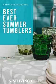 the best ever summer tumblers are on display in this party concountion