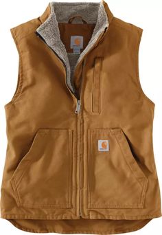 Carhartt Women's Relaxed Fit Washed Duck Sherpa Lined Vest | Dick's Sporting Goods Carhartt Vest, Mens Sherpa, Carhartt Womens, Men Carhartt, Mens Fleece, Country Outfits, Carhartt Mens, Sherpa Lined