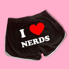 I Love Nerds Shorts | Cute Dolphin Shorts | Y2K Shorts | Cute Shorts | Funny Shorts | Y2K Shorts | Lounge Shorts | Gift For Girlfriend |  Comfy Shorts to Lounge in! Actual item may be lighter/darker than pictured. M A T E R I A L S - 95% Cotton / 5% Spandex - Available In Sizes S-L S I Z I N G - Size chart is available on our listing photos. S H I P P I N G  &  P R O D U C T I O N  T I M E - Production Time is 5 Business Days. (May be delayed during the Holiday Season) - Shipping Time is 2-6 Bus I Love Nerds, Shorts Y2k, Cute Dolphin, Silly Shirt, Funny Shorts, Y2k Shorts, Cross Shirts, Dolphin Shorts, Pj Shorts