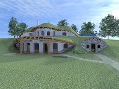 Kétszintes dombház a Pilis legszélén Half Buried House, Half Underground House, House Underground, Cob House Plans, Hobbit Homes, Earth Ship, Cob Homes