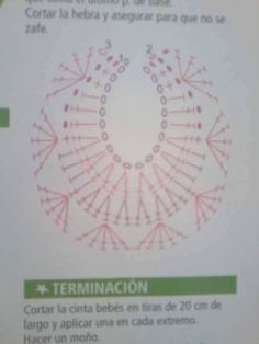 the instructions for how to do an intricate circular pattern in spanish and english are shown