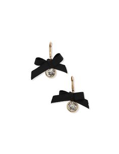 Anne Klein Gold Tone Crystal Drop Earring Earring Silhouette, Crystal Drop Earrings, Crystal Charm, Charm Set, Crystal Drop, Drop Earring, Black Ribbon, Gold Drop Earrings, Sparkling Crystal