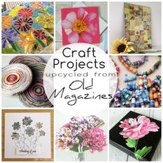 craft projects are featured in this collage with text overlaying the image and below it