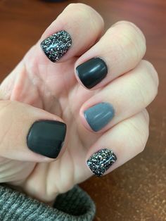 kiara smokey smog nails dipping masterpiece Black Dip Manicure, Black And Silver Dipped Nails, Dip Powder Nails Black, Kiara Sky Dip Powder Nails, Anc Nails, Dip Powder Nails Colors, Kiara Sky Dip Powder, Nail Dipping Powder Colors, Nail Bling