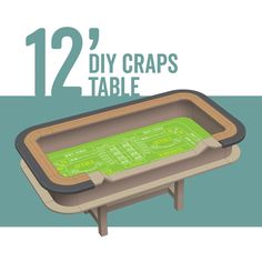 a table that has some type of craps on it with the text 12 diy craps table