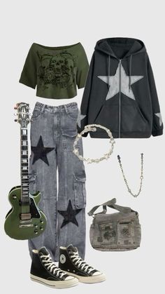 Styl Grunge, Grunge Fits, Cooler Style, Mode Hippie, Edgy Outfits