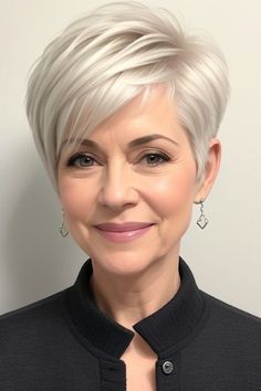 28+ Short Pixie Haircuts Over 50 Older Women 19 Short Pixie Haircuts Over 50, Short Pixie Haircuts For Women, Haircuts Over 50, Short Stacked Bob Haircuts, Pixie Haircuts For Women, Haircuts For Women Over 50, Stacked Bob Haircut, Super Short Hair