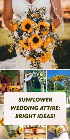 sunflower wedding attire bright ideas