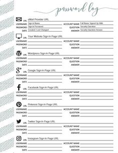 the printable passport log is shown in black and white with blue ink on it