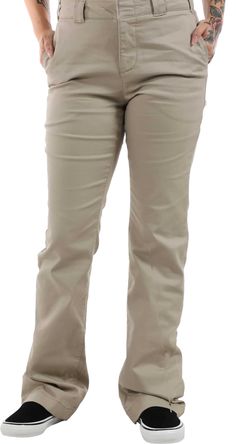 Enjoy lasting comfort throughout the work day and beyond. The Dickies Women's Worker Boot Cut Pants are made with soft cotton, and the relaxed fit ensures you will have plenty of mobility. Worker Boots, Dickies Women, Casual Style Outfits, Jeans Pants, Khaki Pants, Casual Style, Women Jeans, Pants For Women, Relaxed Fit