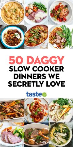 the cover of 50 daggy slow cooker dinners we recently love