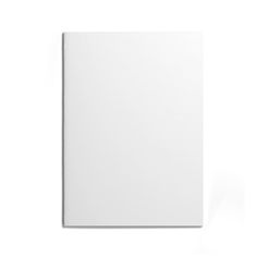 an empty white book on a white background